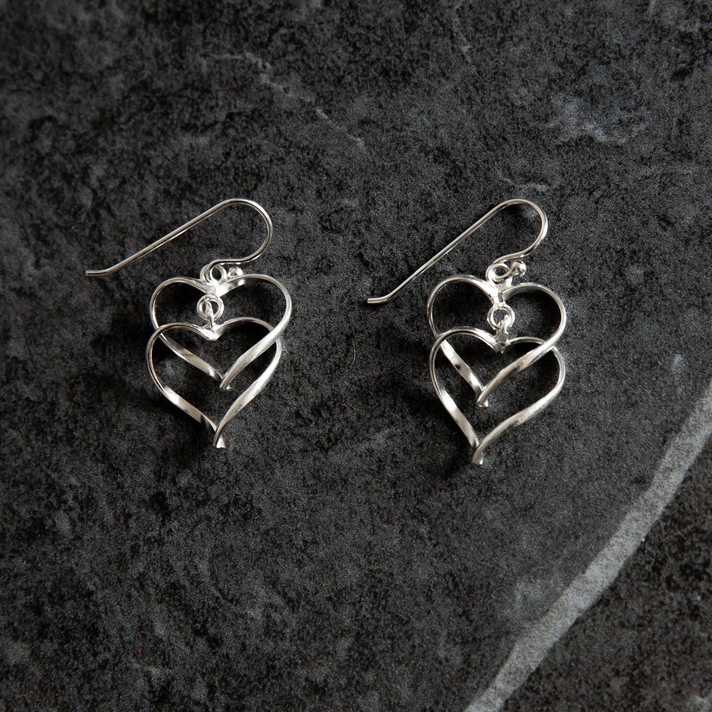 Cupid Intertwined Heart Earrings