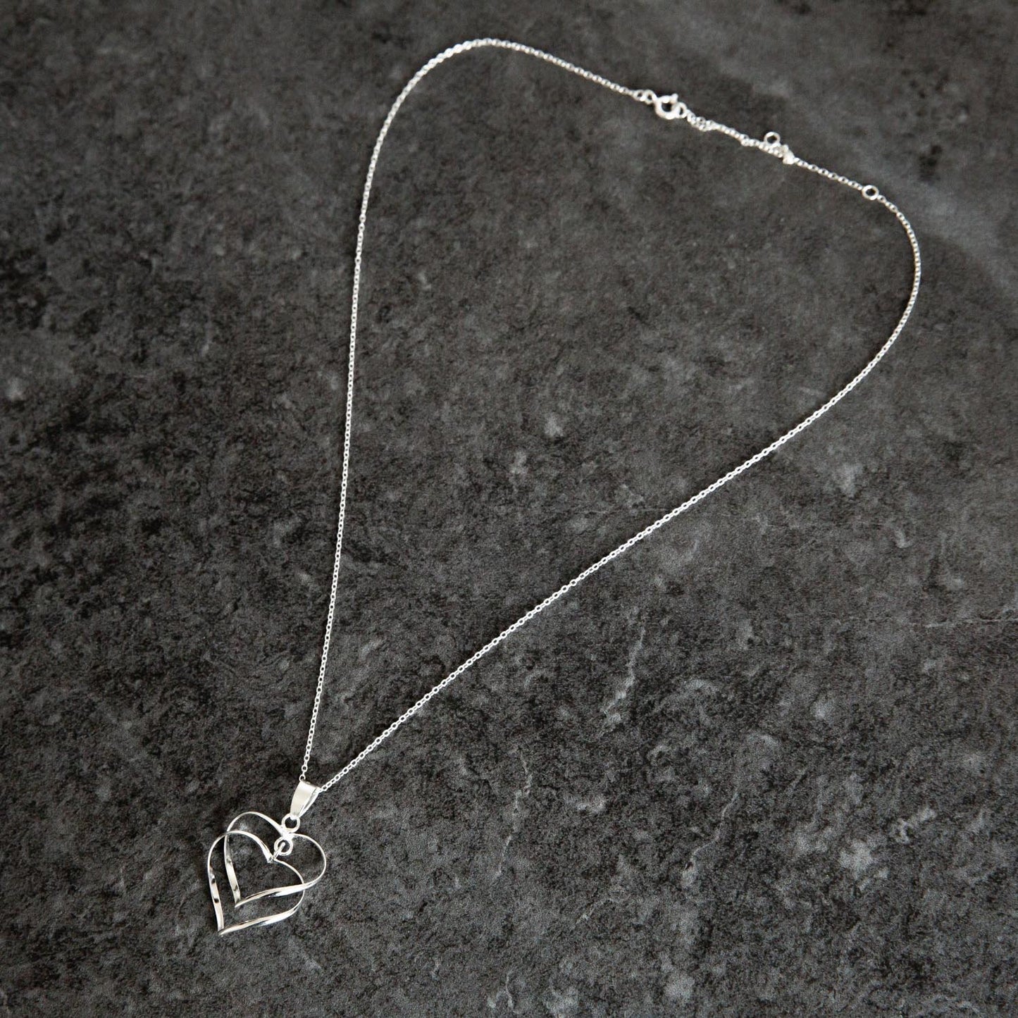 Cupid Intertwined Heart Necklace