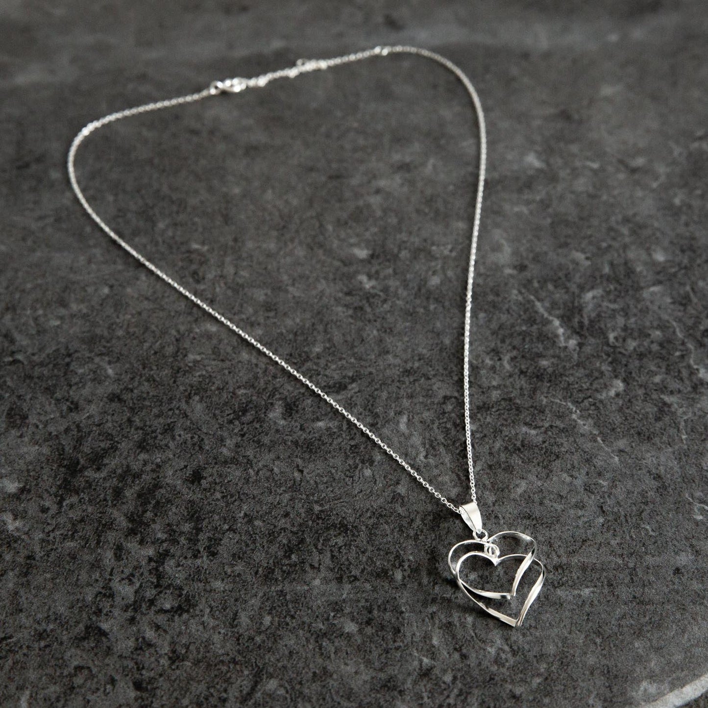 Cupid Intertwined Heart Necklace