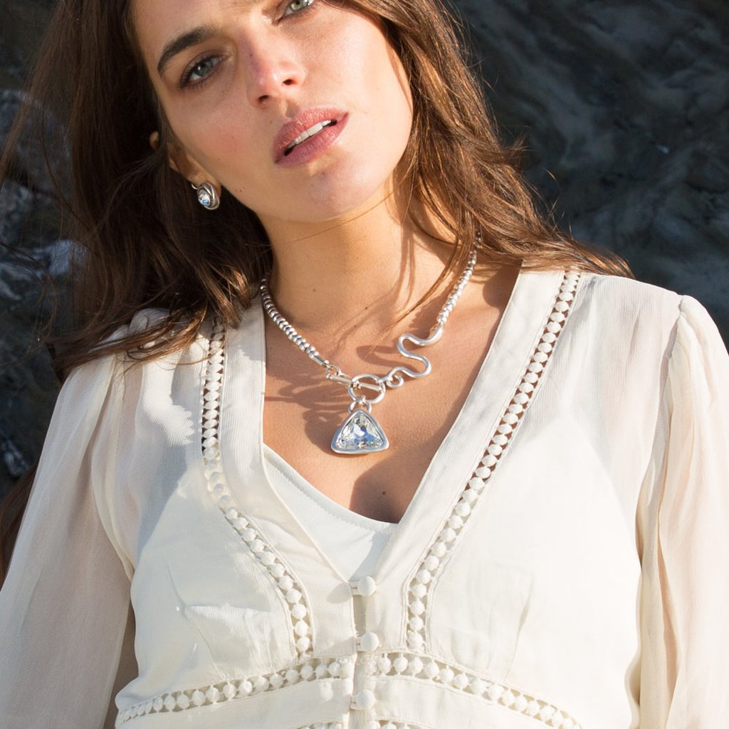 Naomi Necklace - Crystal Clear